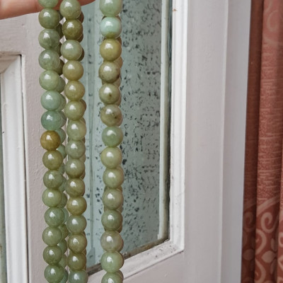 Vòng Chuỗi đeo Cổ Đá cẩm thạch tự nhiên hạt to size 9mm Màu xanh ngọc dầu bóng mượt đẹp nữ đeo cổ nhẹ nhàng mát của đá tự nhiên tâm bình yên Món quà tặng Mẹ và người thân và cho chính bản thân mình ý nghĩa ạ