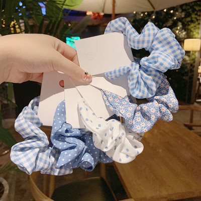 Các mẫu dây buộc tóc - Scrunchies tone xanh siêu dễ thương HD64