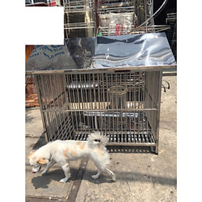 Chuồng chó Inox Juno Sofa KT (40 x 60 x 60cm) có mái che 