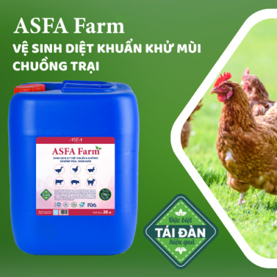 Dung Dịch Vệ Sinh Diệt Khuẩn, Khử Mùi Chuồng Trại, Chăn Nuôi ASFA Farm 20 lít
