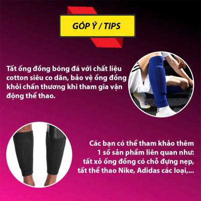 Tất Vớ Ống Chân Bóng Đá Chuyên Nghiệp Thoáng Khí, Chống Trượt, Hỗ Trợ Cơ Bắp - Giao Màu Ngẫu Nhiên