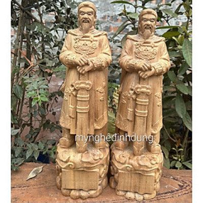 Tượng trần quốc tuấn trần hưng đạo vương bằng gỗ ngọc am thơm nức kt cao 40×14×13cm 
