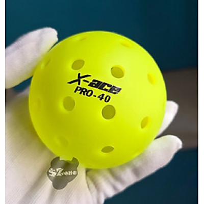 Bóng pickleball X-ace pro 40 chuẩn thi đấu, loại bóng đúc liền khối, 40 lỗ, 26 gram, đường kính 74mm, độ nảy ổn định, độ bền cao