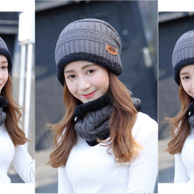 ComBo Mũ Len Kèm Khăn Cổ Hàn Quốc 