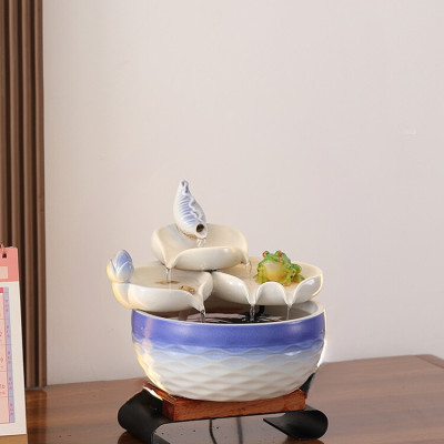 Thác Nước Phong Thủy Bạch Liên Vũ Oa_ Hàng chính hãng