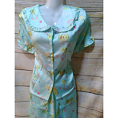 Bộ lụa tơ tằm lững cao cấp 65-70kg, phom dáng chuẩn đẹp