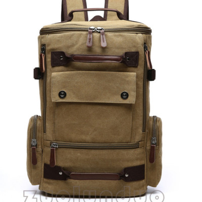 Balo du lịch nam vải canvas cao cấp Dành Cho Đi Học, Dã Ngoại, Đi Phượt, Đựng Laptop (14-17")