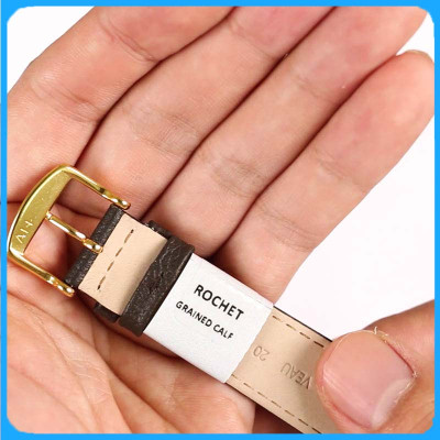 Dây Da Đồng Hồ ZRC Pháp Dòng LEWIS Da Bò Màu Nâu Mỏng Cỡ 20mm