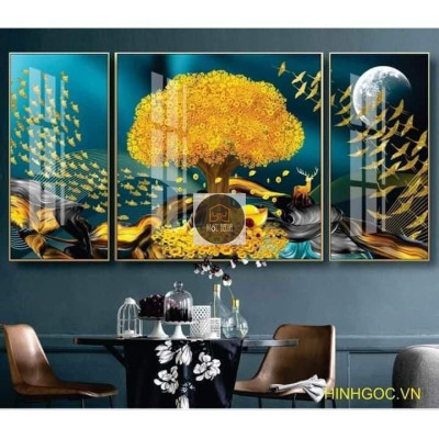 XẢ KHO TRANH TRÁNG GƯƠNG BỘ 3 BỨC SIÊU TO DÀI 1,4M, XẢ KHO GIÁ XƯỞNG