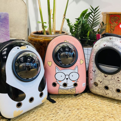 Balo Phi Hành Gia Vận Chuyển Chó Mèo Nhiều Họa Tiết Ngẫu Nhiên