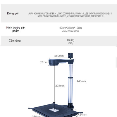 ROGTZ - Máy chiếu vật thể scan màu K1080 Tốc độ nhanh Phân giải cao Lấy nét Thu phóng tự động Quét đa chế độ A3 A4 A5 A6 A7 Tương thích nhiều hệ điều hành USB 2.0 Tích hợp Micro Văn phòng Giáo dục Thư viện Hàng Chính Hãng
