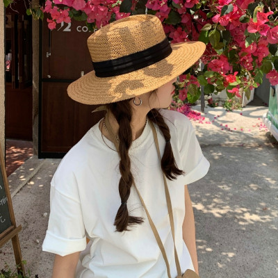Nón đi biển mũ cói vành phẳng cao bồi chống nắng UV thoáng mát dona22051901