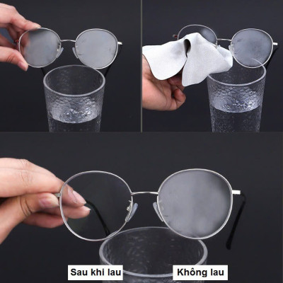 Hộp 100 miếng khăn lau nano dùng 1 lần - Chống bám hơi nước,hơi thở, chống mờ sương cho kính - Hàng Chính Hãng