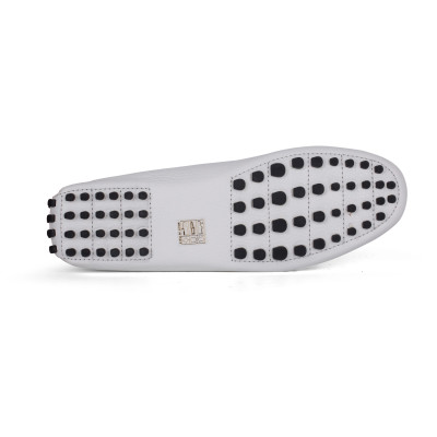 Giày Lười Moka Da Thật Made in Italy - Phong Cách Ý Thanh Lịch - Màu trắng - 1723BIA - Hàng chính hãng