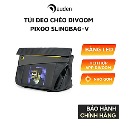 Túi đeo chéo DIVOOM Pixoo Slingbag-V hiển thị màn hình LED, có thể đựng Laptop/iPad 11 inch - Hàng chính hãng
