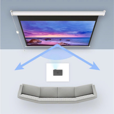 Màn chiếu điện Apollo 100 inch Tỷ lệ 16:9 chuyên phim và giải trí- Remote điều khiển từ xa- Hàng nhập khẩu