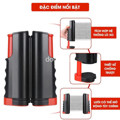 Cọc lưới bóng bàn rút gọn chính hãng dododios chất liệu ABS cao cấp