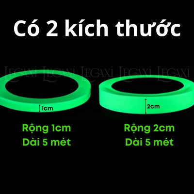 Cuộn băng dán dạ quang trang trí tường nhà cửa Halloween Giáng sinh phát sáng trong tối Legaxi