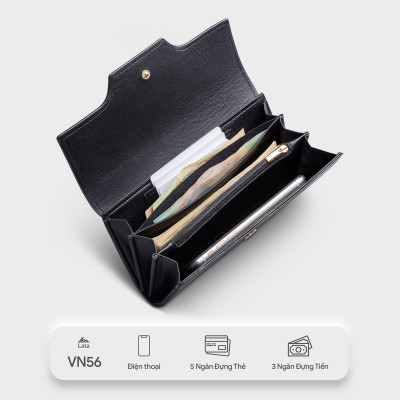 Ví Lata ( Thời trang nữ dáng cầm tay dáng dài - Ví da VN56 )