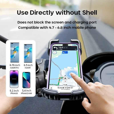 Ugreen UG60548LP494TK 6.8inch Giá đỡ điện thoại chất liệu nhựa ABS PVC silicon gắn xe đạp địa hình màu đen - HÀNG CHÍNH HÃNG