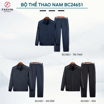 Bộ Quần Áo Thể Thao Nam Fasvin BC24651.HN Chất Vải Gió Chun 02 Lớp Lót Vải Thun Mềm Mại