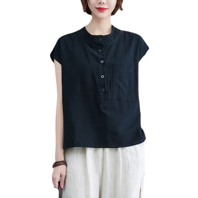 Áo sơ mi nữ form rộng sát nách, chất liệu mềm mát, áo kiểu nữ, form trẻ trung, năng động NeSa Shop SMT03