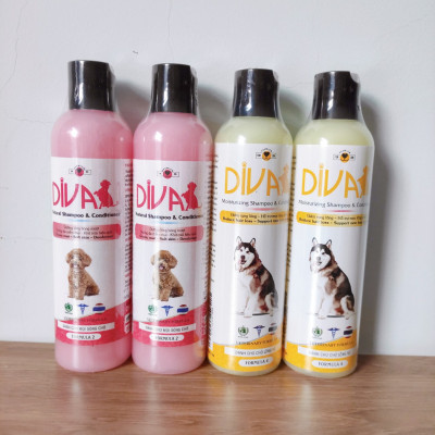 Sữa Tắm Cho Chó Diva Giảm Rụng, Sữa Tắm Chó Diva Dưỡng Lông Bóng Mượt