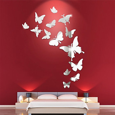 Bộ decal dán tường trang trí 3D sáng tạo cao cấp (M1) 14 bướm