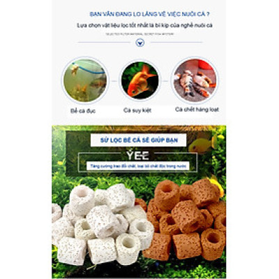 Sứ lọc bể cá (2kg) vật liệu lọc hồ cá, bể cá cảnh