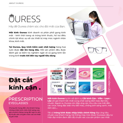 Gọng kính nhựa 86001 thời trang nam nữ cá tính siêu bền OURESS 