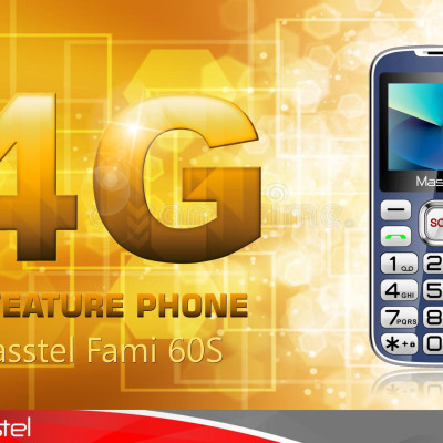 Điện thoại Masstel Fami 60S 4G(LTE) ,Bàn phím lớn, Khung viền kim loại - Hàng chính hãng