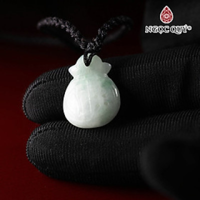 Dây chuyền Túi tiền cẩm thạch type A 20x15mm dày 7mm mệnh hỏa mộc - Ngọc Quý Gemstones