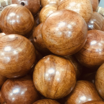 Bi lăn tay hạt gỗ Hương 5cm ( video , hình thật )