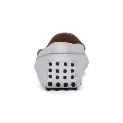 Giày Lười Moka Da Thật Made in Italy - Phong Cách Ý Thanh Lịch - Màu trắng - 1723BIA - Hàng chính hãng