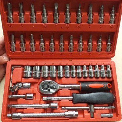 HỘP DỤNG CỤ VẶN BU LÔNG ỐC VÍT 46 MÓN – NHỎ GỌN, ĐA NĂNG, DỄ MANG THEO, ĐÈN ỐP TRẦN