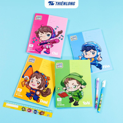 Tập học sinh 96 trang 4 ô ly vuông 2mm 80-100gsm Thiên Long - Akooland thế giới học cụ thần kỳ - Mẫu ngẫu nhiên