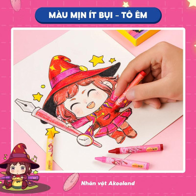 Hộp 24 Bút Sáp Màu Rửa Được Colorkit - Thiên Long SWCR-C003/AK