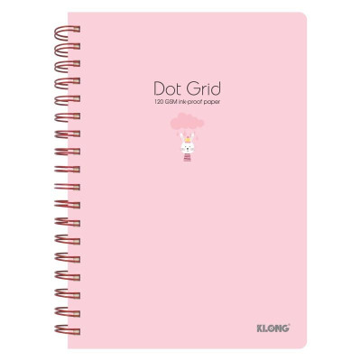 Sổ Dot Grid lò xo kép KLONG B5- 200 trang 120/76; MS: 960