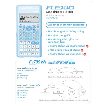 Máy Tính Khoa Học Flexio - Thiên Long Fx799VN - Màu Xanh Dương