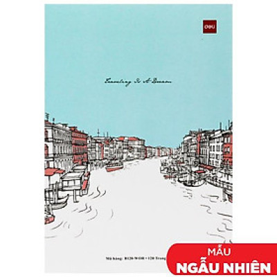 Tập Học Sinh - Kẻ Ngang Có Chấm - 120 Trang 70gsm - Deli CNB120-WOR (Mẫu Bìa Giao Ngẫu Nhiên)