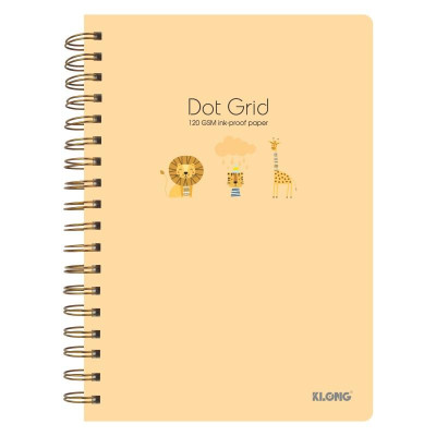 Sổ Dot Grid lò xo kép KLONG B5- 200 trang 120/76; MS: 960