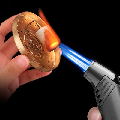 Vỏ Hột Quẹt Bật Lửa Gas Jobon ZB-202 Khò Mỏ Vịt 3 Tia Nhìn Thấy Gas - Màu Ngẫu Nhiên