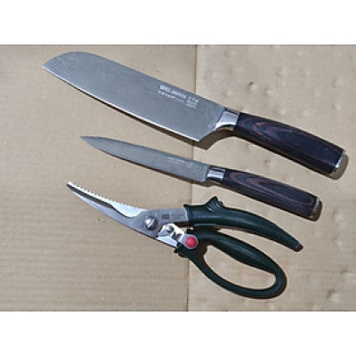 Combo 3 Món Kéo cắt gà, Dao thái gọt hoa quả Hàn Quốc Nhật Cao Cấp