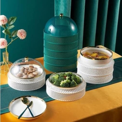 Lồng Bàn Đậy Thức Ăn Thông Minh Nhiều Tầng - Nắp Đậy Thức Bằng Lưới Thông Thoáng Không Gỉ Siêu Bền - Hàng Loại 1 - Chính Hãng MINIIN