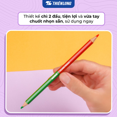 Bút chì 12/24 màu hai đầu - Double Ended Colored Pencils - Thiên Long Colokit