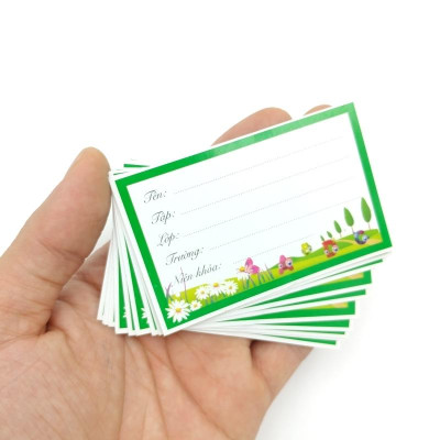 Nhãn Tập Học Sinh - 1 Ô Lớn (1572) (10 Tờ/xấp) (Mẫu Màu Giao Ngẫu Nhiên)