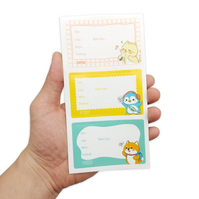 Bộ 4 Nhãn Vở Học Sinh - Thiên Long NBL-008 (Mẫu Sản Phẩm Giao Ngẫu Nhiên)