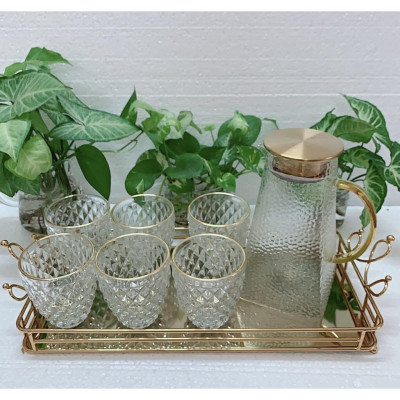 SET BÌNH, CỐC THỦY TINH, KHAY VÀ GIÁ ÚP CỐC