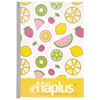 Vở Haplus Fruit Kẻ Ngang 120 Trang 5662 (Mẫu Bao Bì Là Ngẫu Nhiên)