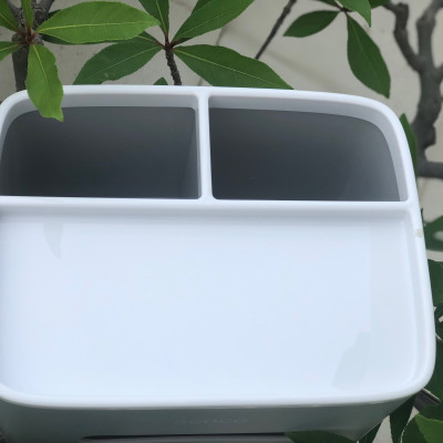 Hộp đựng giấy ăn để bàn có thêm 2 ngăn đựng đồ - màu sắc giao ngẫu nhiên